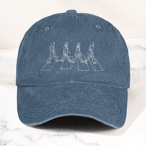 Abbey Road The Beatles Denim Dad Cap Iconic Album Design (With BOX)