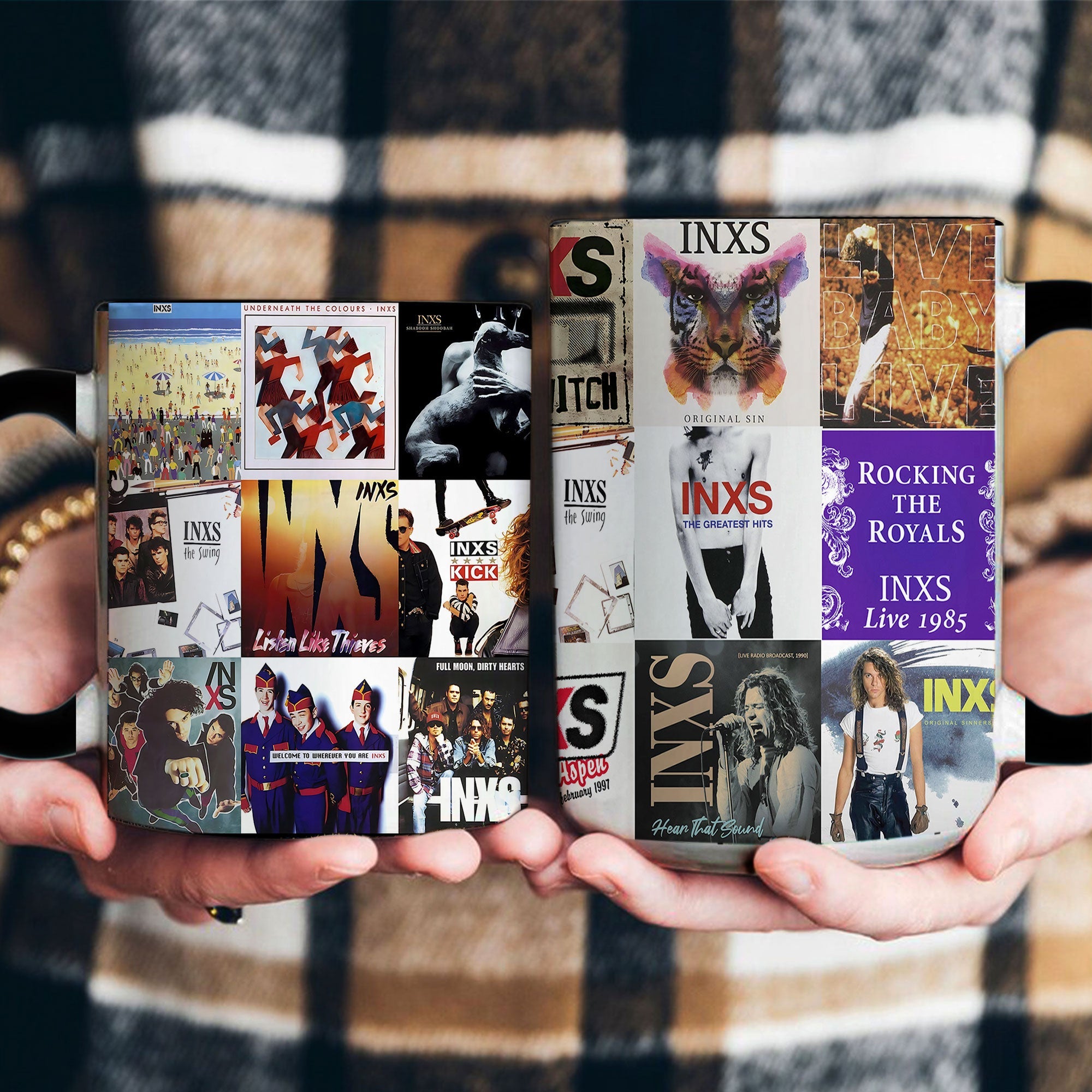 INXS Accent Mug Classic Album Cover Collage Gift