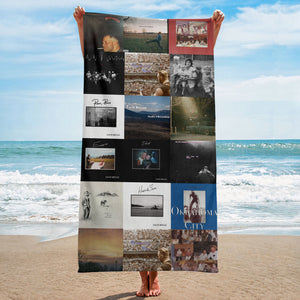 Zach Bryan Beach Towel Album Cover Collage Classic Folk Towel