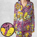 Homer Simpson In Flower Bush The Simpsons Pajamas Set