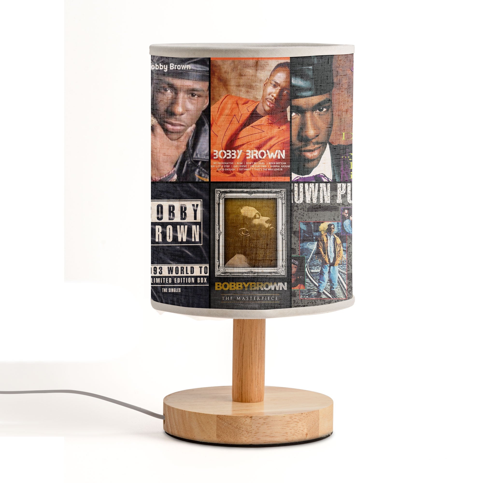 Bobby Brown Album Art Table Lamp Classic R&B Decorative Light