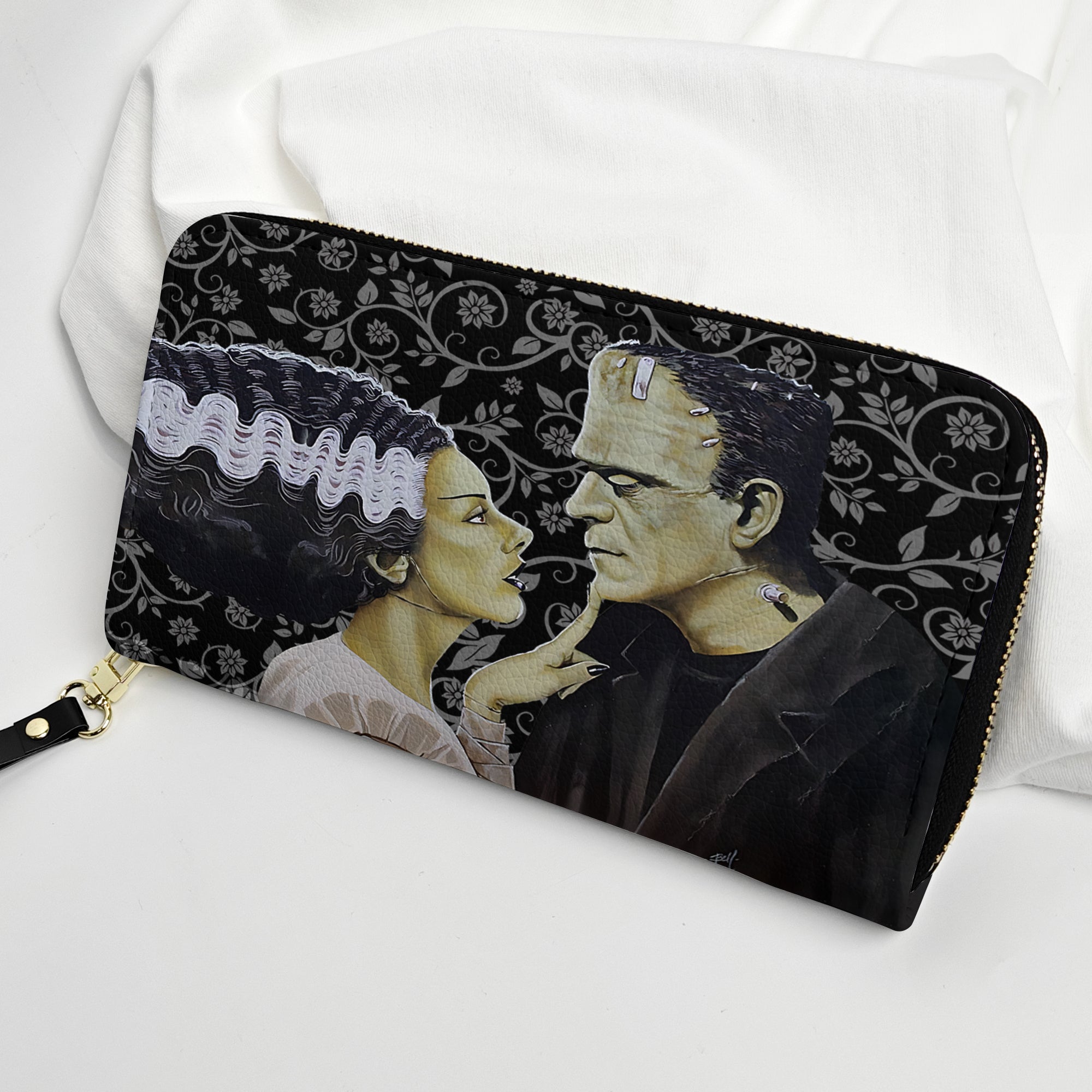 Frankenstein & Bride Gothic Leather Handbag & Wallet Set Classic Horror Love