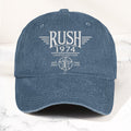Rush Band Logo 1974 Starman Denim Cap Vintage Dad Cap Gift For Dad (With Box)
