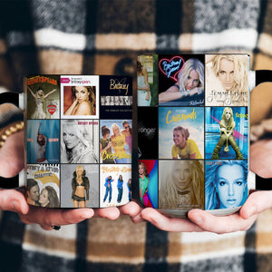 Britney Spears Accent Mug Pop Icon Album Art Collage Gift
