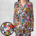 I heart 80s Collage Mr. T Back To the Future Pac-man Pajamas Set