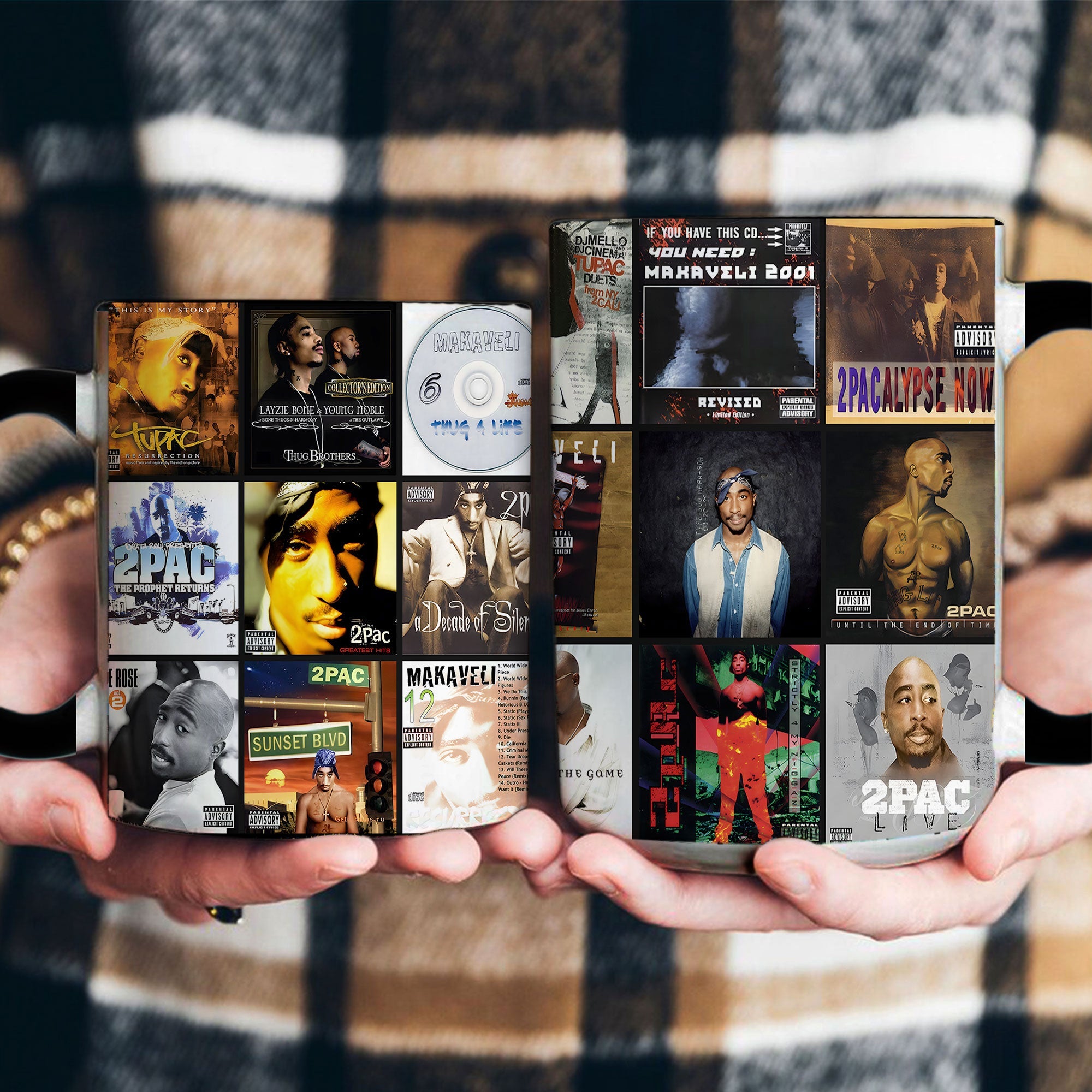 2Pac Accent Mug Iconic Album Cover Collage Gift