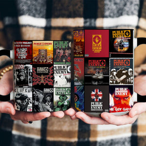 Public Enemy Accent Mug Iconic Album Cover Collage Gift for Hip-Hop Fans