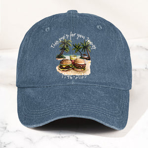 Jimmy Buffett Tribute Denim Dad Cap "This One’s For You Jimmy" Vintage Hat