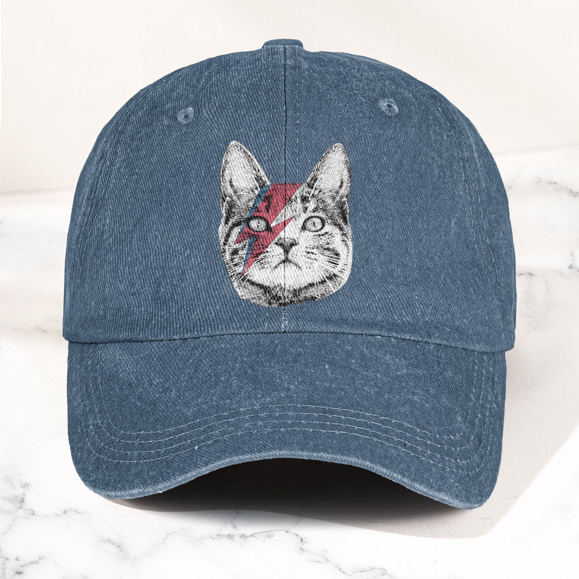 Kitty Stardust Denim Cap David Bowie Inspired Merch Dad Hat (With Box)