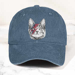 Kitty Stardust Denim Cap David Bowie Inspired Merch Dad Hat (With Box)