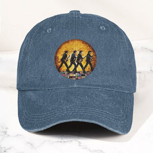 The Beatles Retro Crossing Album Art Sun Catcher Denim Cap Iconic Album Design ( With BOX)