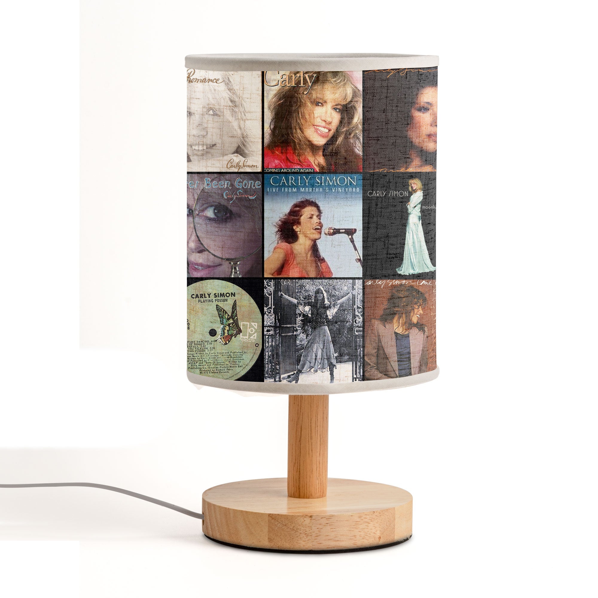 Carly Simon Fabric Lamp Timeless Elegance Album Art Collection