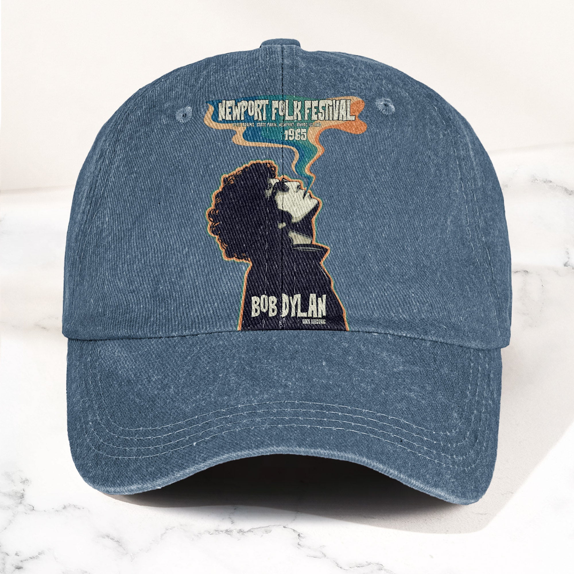 Bob Dylan Newport Folk Festival 1965 Goes Electric Vintage Graphic Denim Cap Retro Vintage Dad Cap Gift For Dad (With Box)
