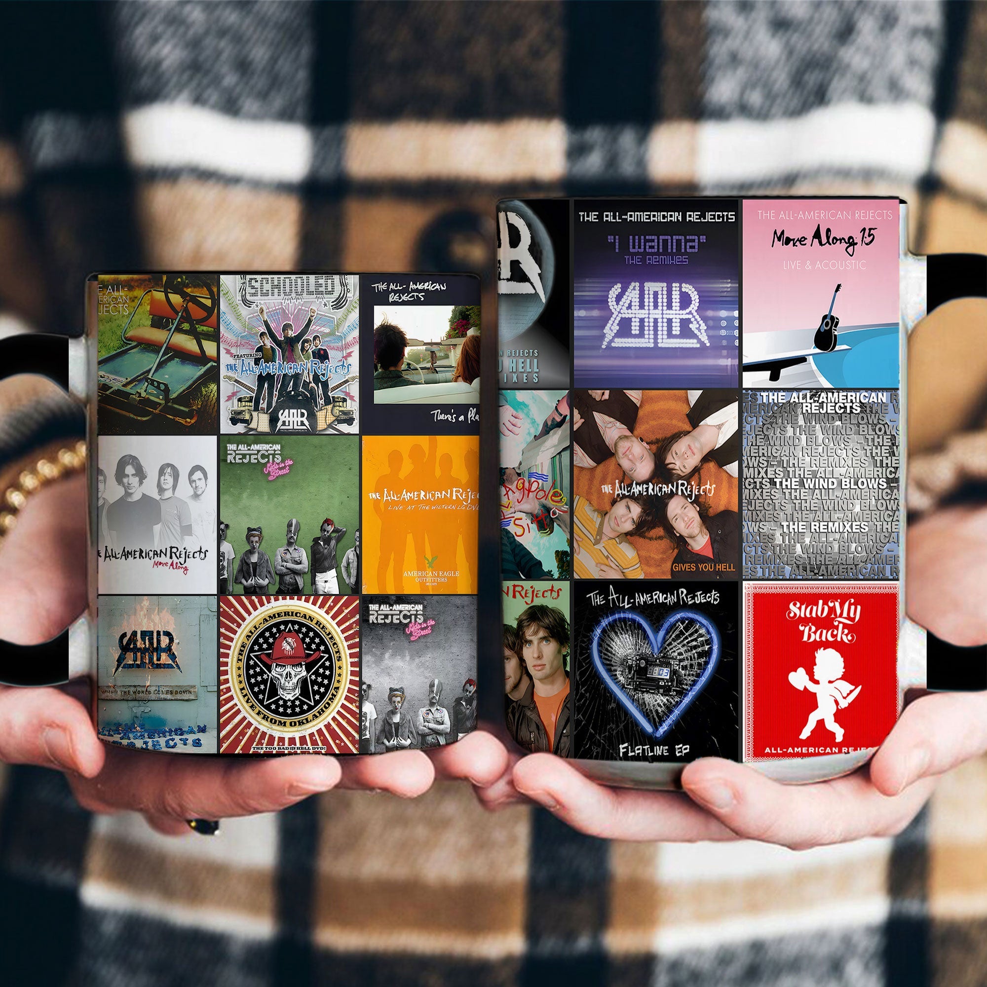 The All-American Rejects Accent Mug Album Cover Collage Gift for Pop-Punk Fans