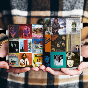 George Harrison Accent Mug Classic Album Cover Collage Gift for Beatles & Solo Fans