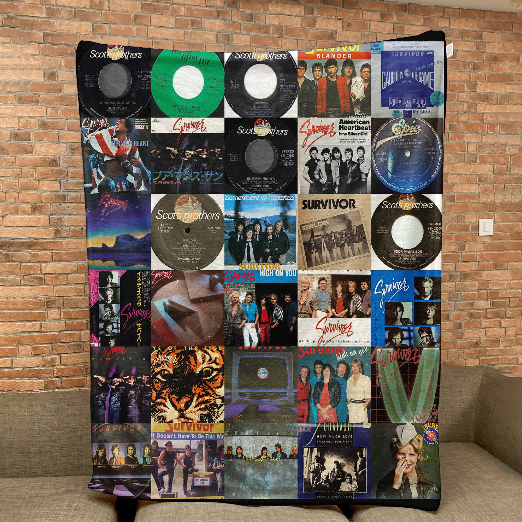 Survivor Sherpa Blanket Iconic Rock Anthems & Timeless Hits Tribute