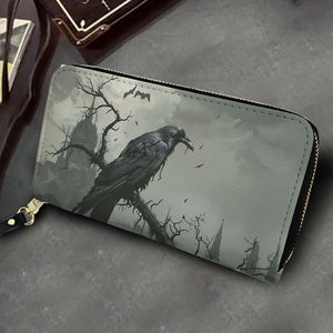 The Raven Gothic Leather Handbag & Wallet Set Dark Literature Inspired