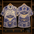 Electric Light Orchestra Hawaiian Shirt - Unisex Toile De Jouy ELO Spaceship Shirt