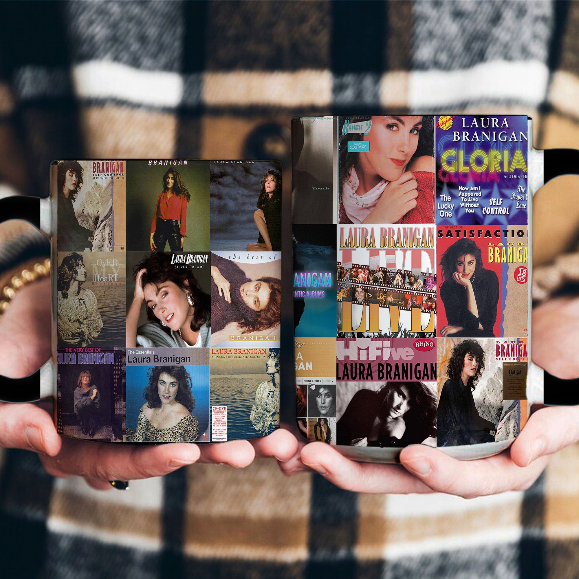 Laura Branigan Accent Mug Timeless Pop Icon Album Collage Gift