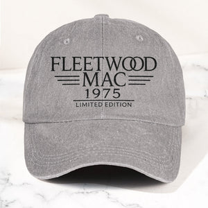 Fleetwood Mac Band Logo Est 1975 Denim Cap Vintage Dad Cap Gift For Dad (With Box)