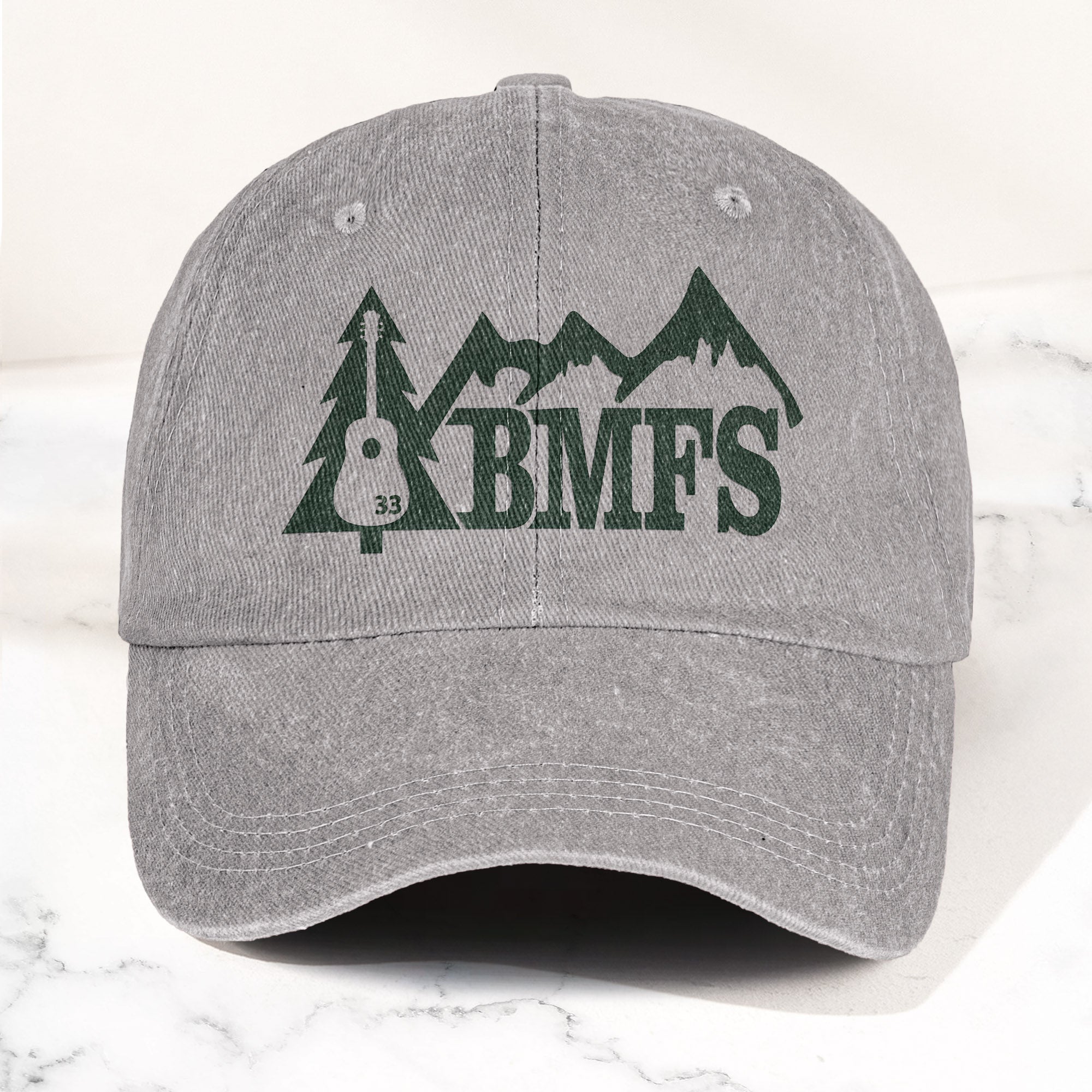 Billy Strings BMFS Acoustic Guitar Mountain Nature Music Merch Denim Cap Retro Vintage Dad Cap Gift For Dad (With Box)
