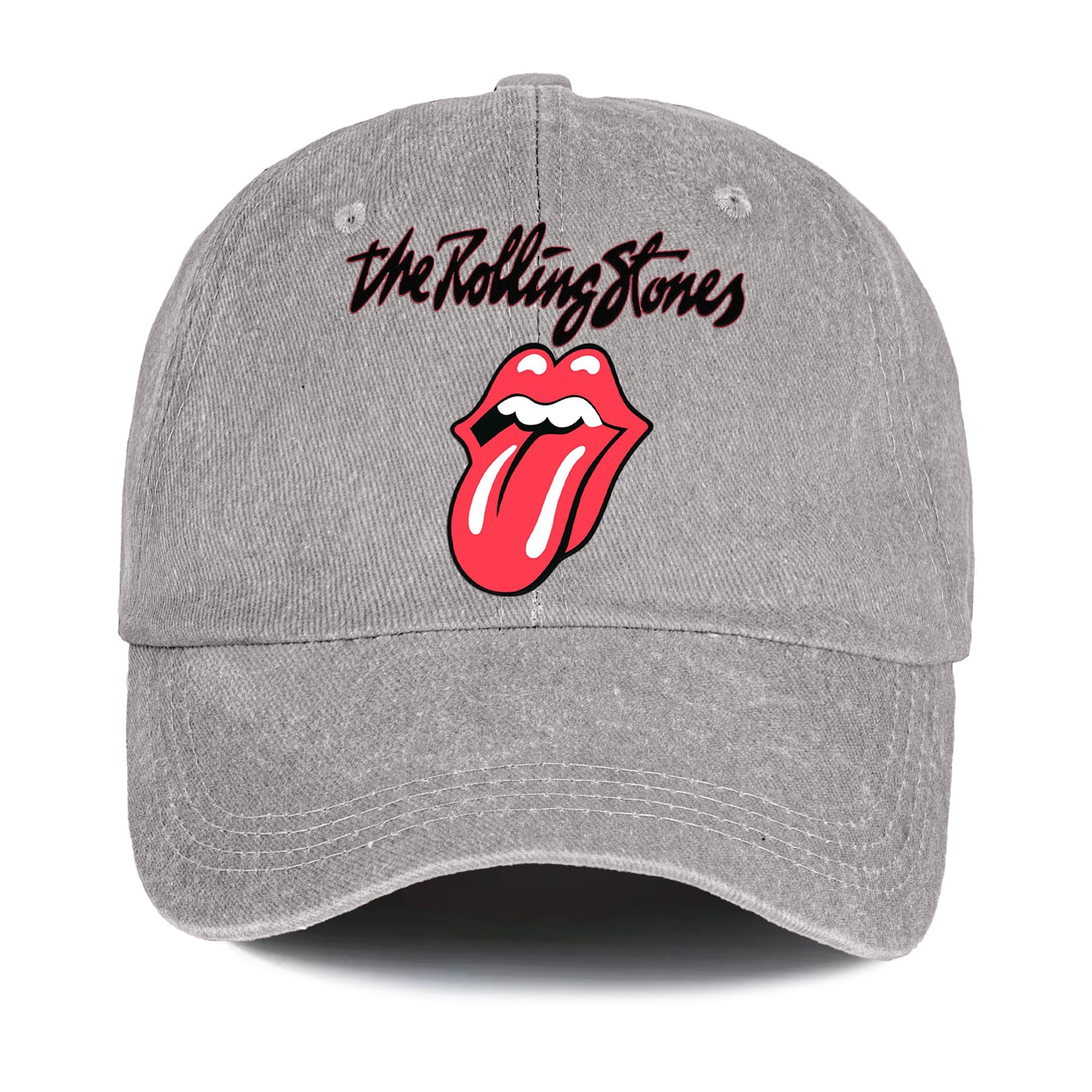 The Rolling Stones Denim Dad Cap Classic Tongue Logo Design ( With BOX)
