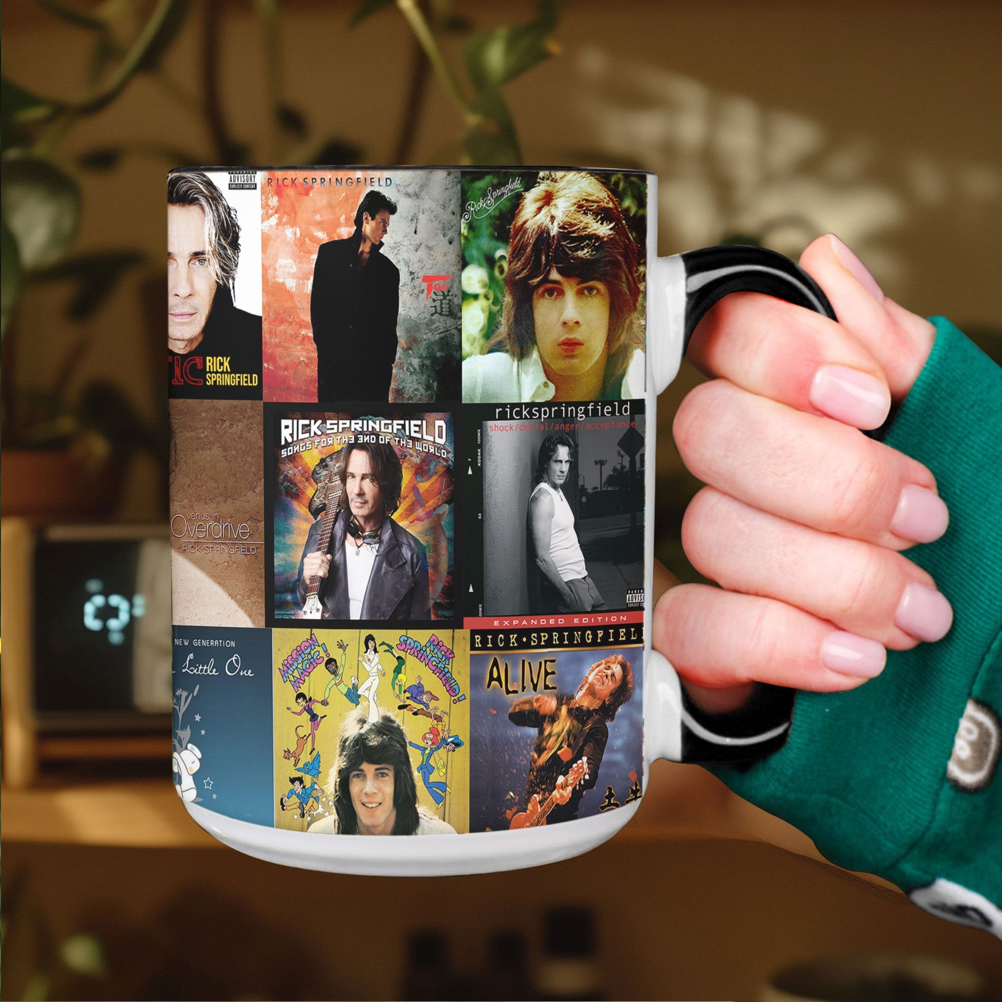 Rick Springfield Accent Mug Classic Hits Album Art Collage Gift