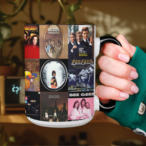 Bee Gees Accent Mug Classic Album Cover Collage Gift