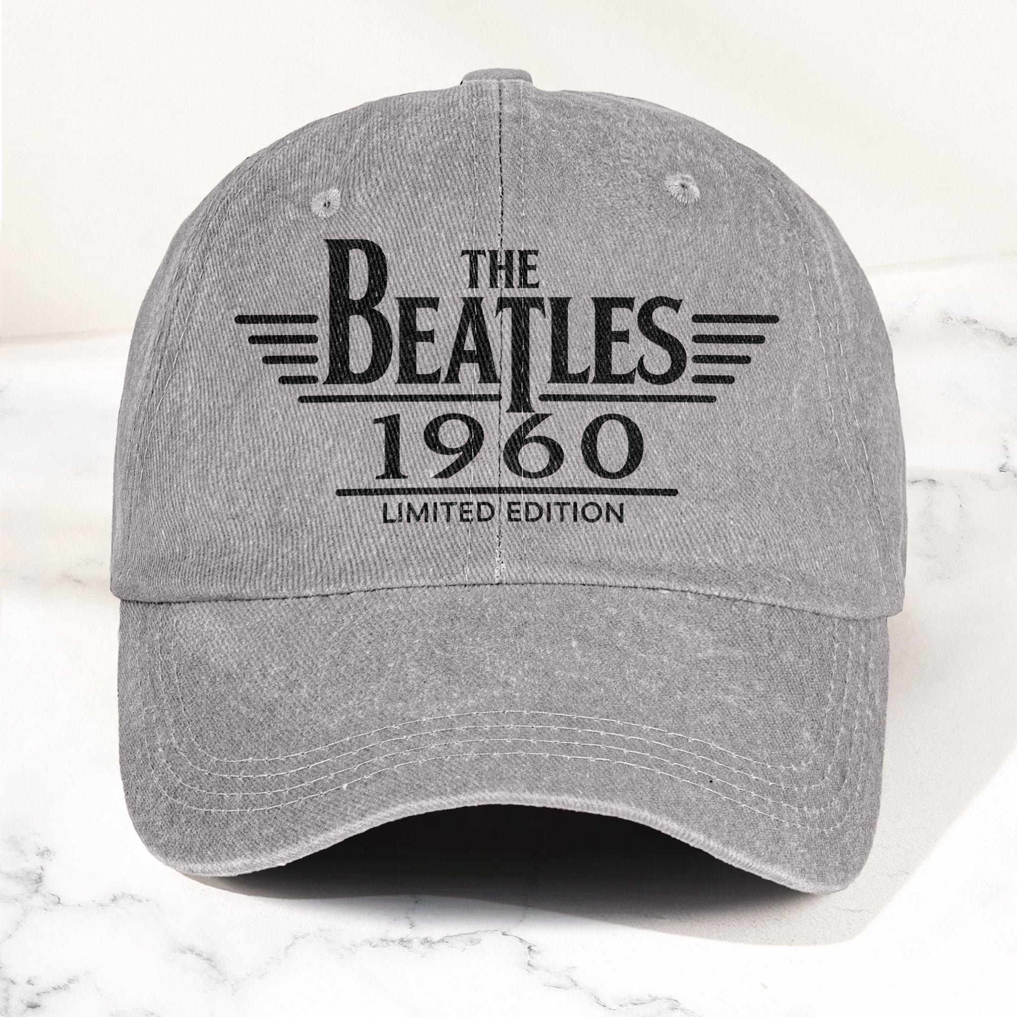 The Beatles Band Logo 1960 Denim Cap Vintage Dad Cap Gift For Dad (With Box)