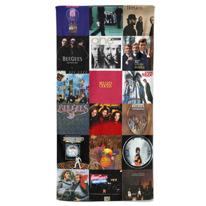 Bee Gees Beach Towel Album Cover Collage Classic Rock Towel
