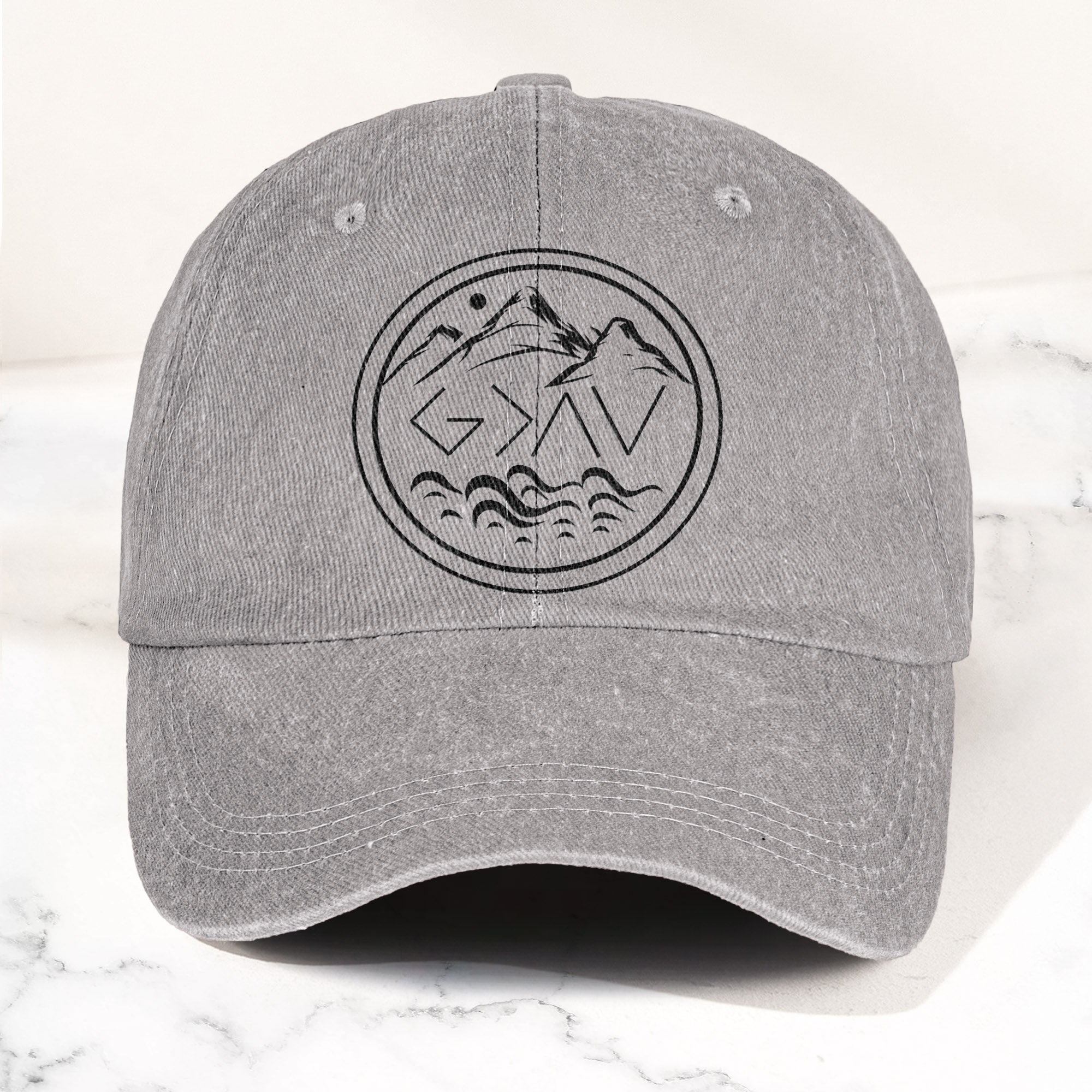 God Is Greater Than The Highs And Lows Denim Cap Dad Cap Gift For Dad (With Box)