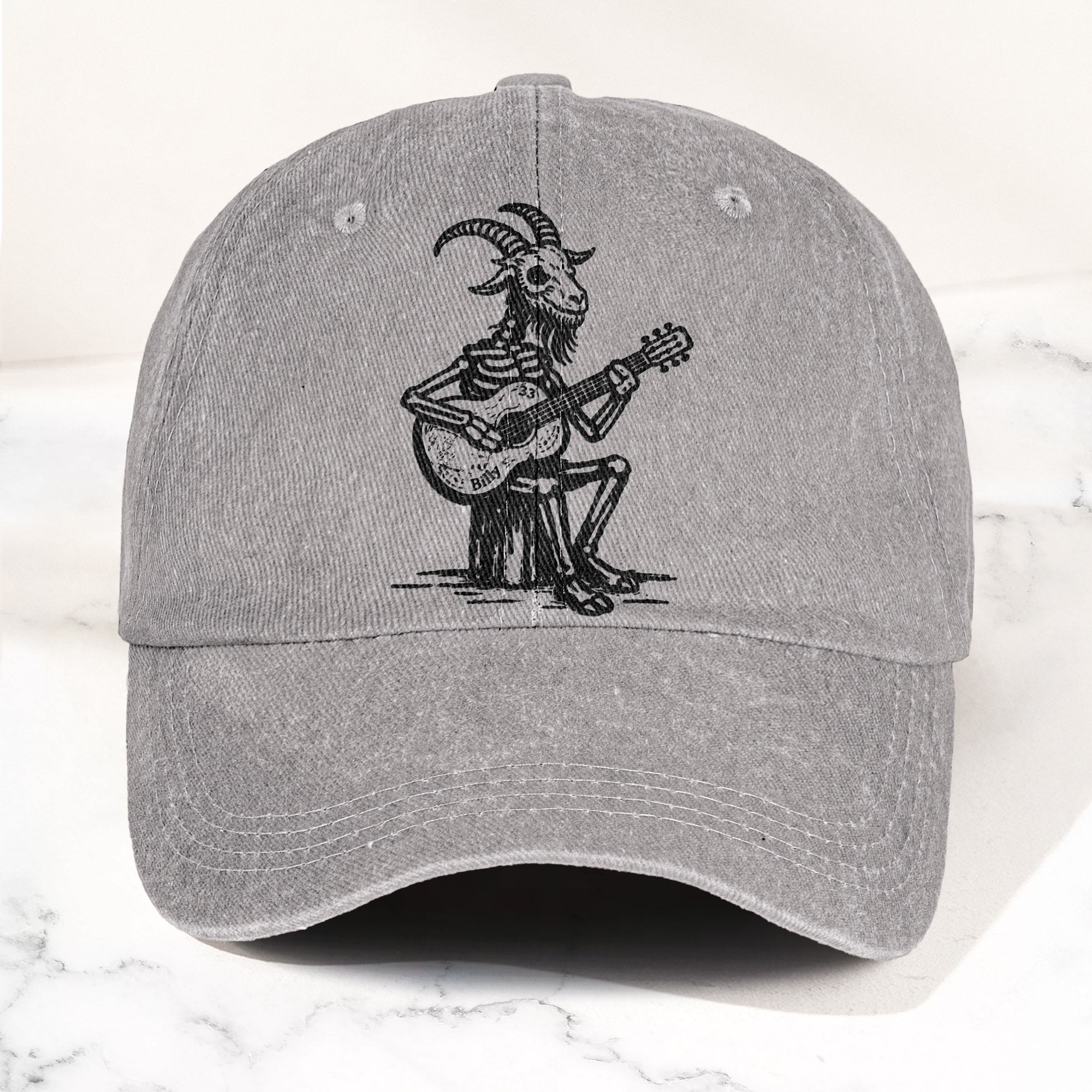 Billy Strings GoatSkeleton Guitarist Graphic Music Merch Denim Cap Retro Vintage Dad Cap Gift For Dad (With Box)