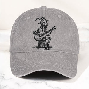 Billy Strings GoatSkeleton Guitarist Graphic Music Merch Denim Cap Retro Vintage Dad Cap Gift For Dad (With Box)