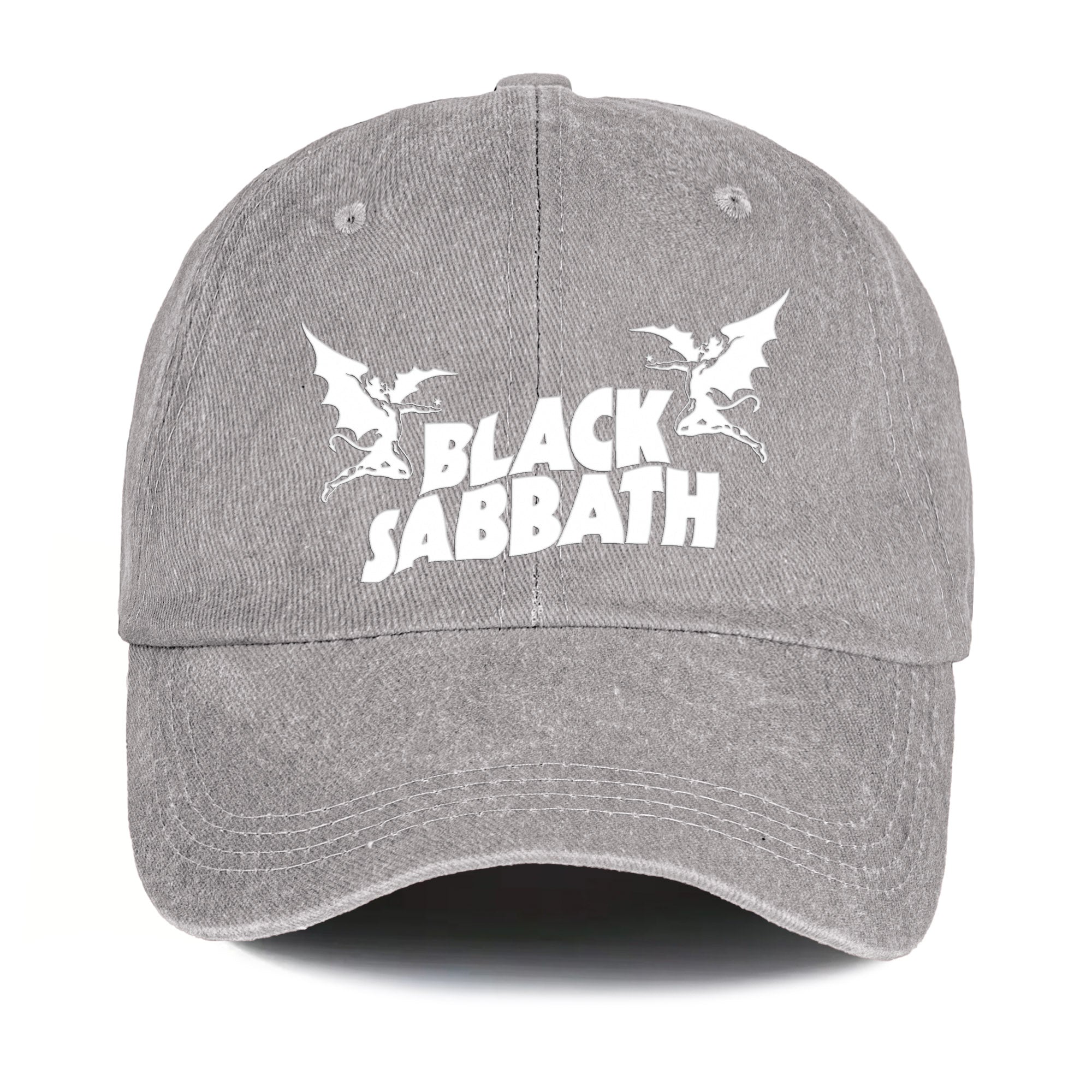 Black Sabbath Denim Dad Cap Classic Winged Demon Logo Design ( With BOX)
