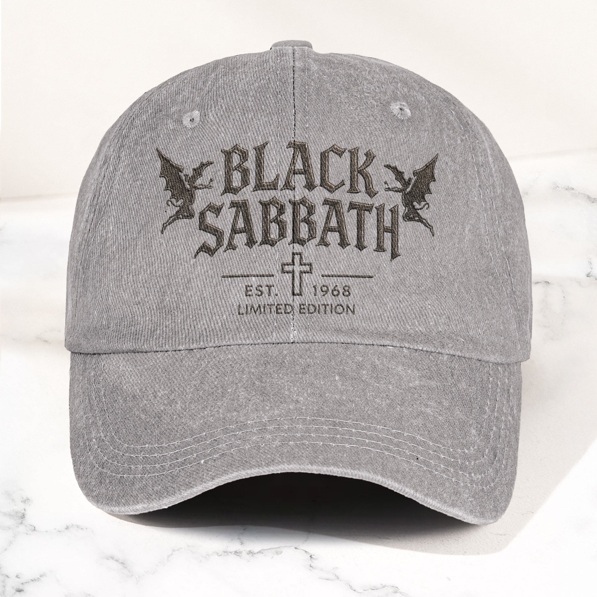 Black Sabbath 1968 Est Denim Cap Vintage Dad Cap Gift For Dad (With Box)