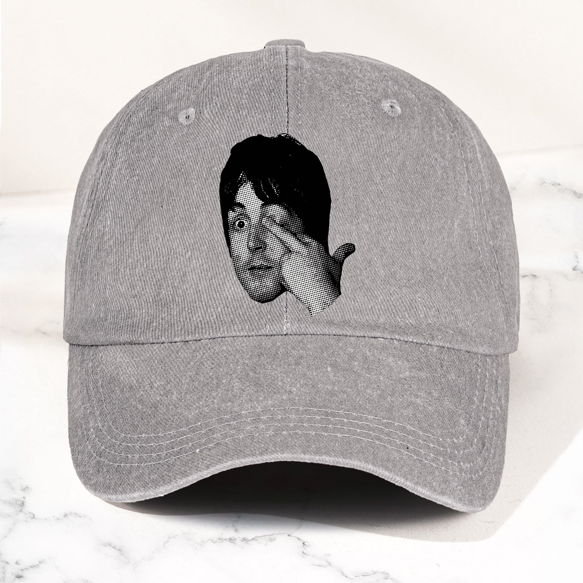 Paul McCartney Vintage Portrait Denim Cap The Beatles Retro Dad Hat ( With Box)