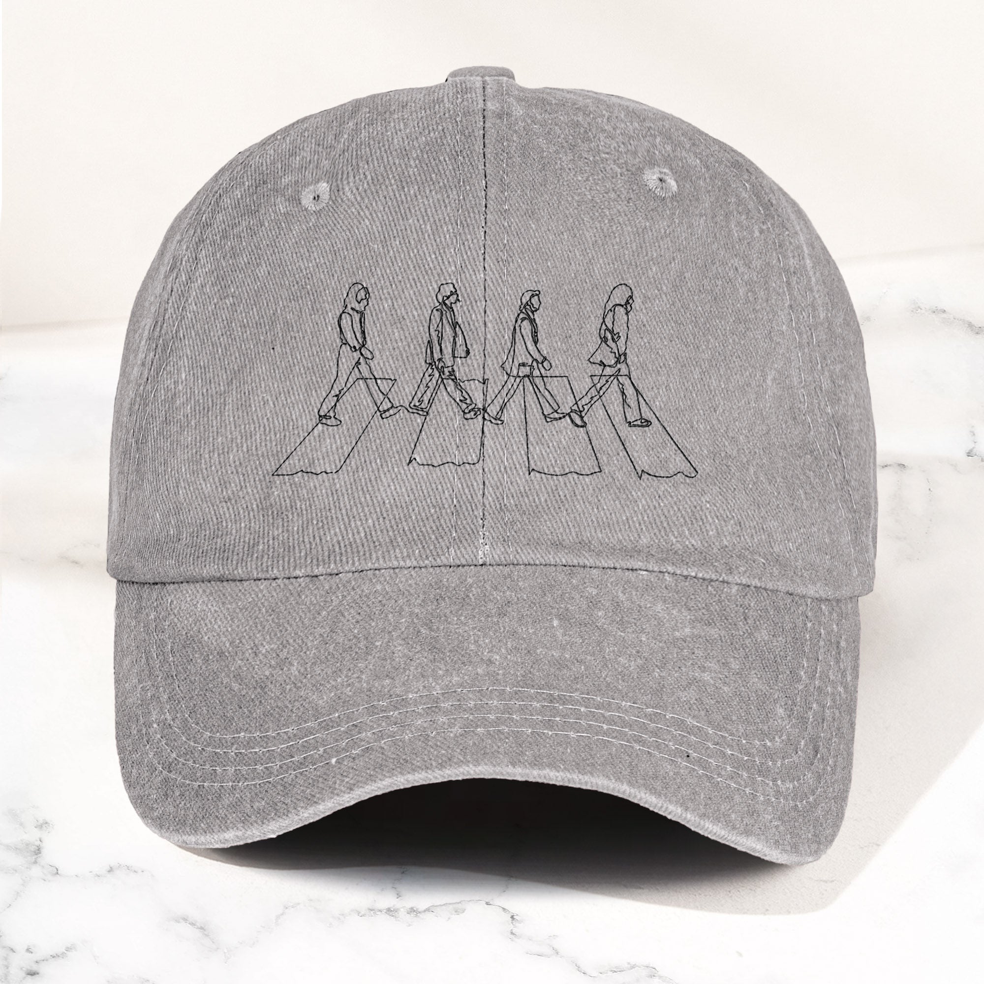 Abbey Road The Beatles Denim Dad Cap Iconic Album Design (With BOX)
