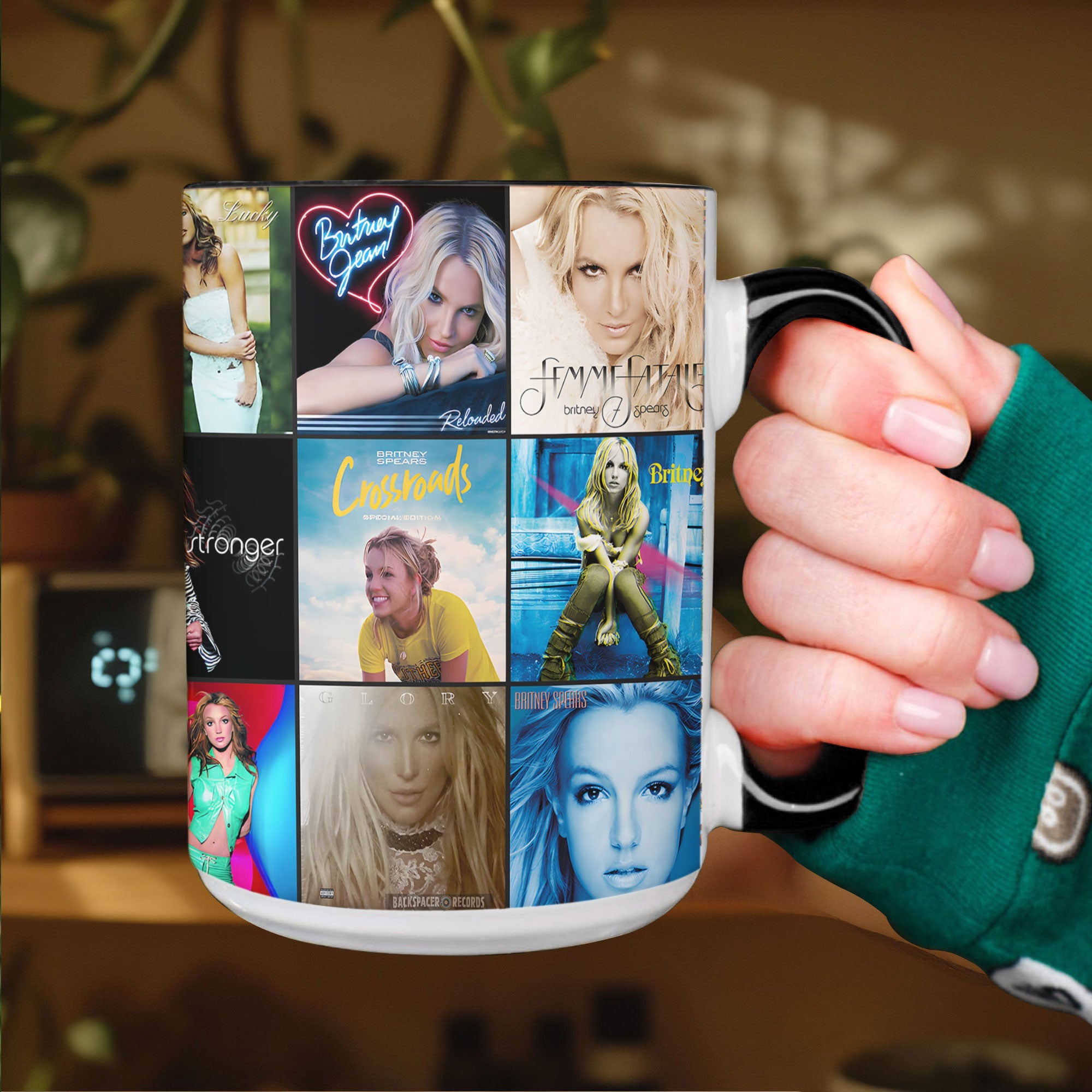 Britney Spears Accent Mug Pop Icon Album Art Collage Gift