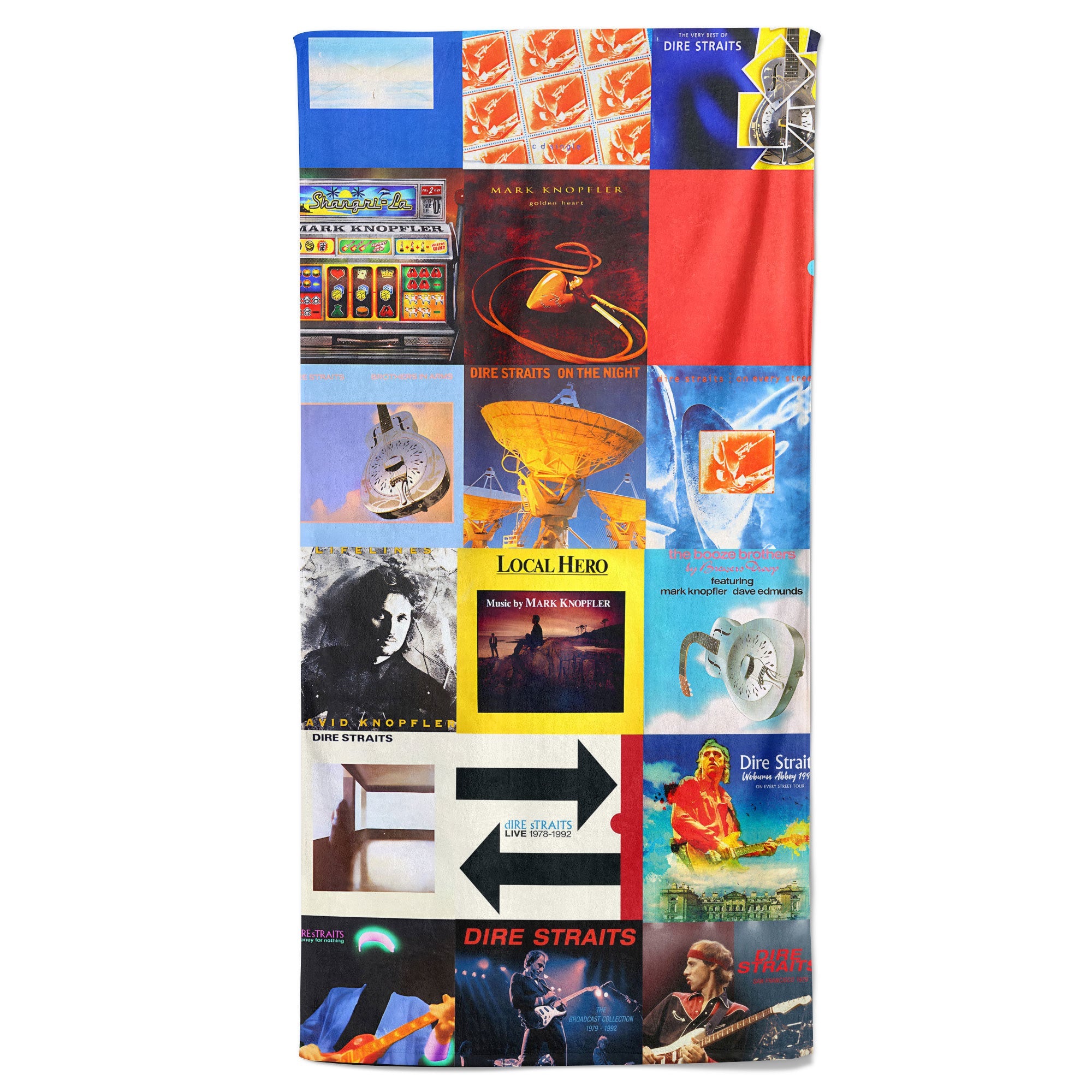 Dire Straits Beach Towel Album Cover Collage Classic Rock Towel