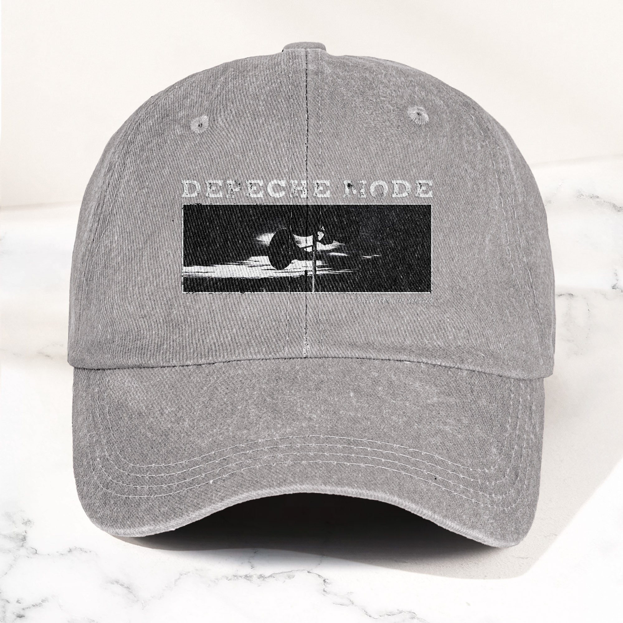 Music for the Masses Denim Cap Retro Depeche Mode Merch Dad Hat (With Box)