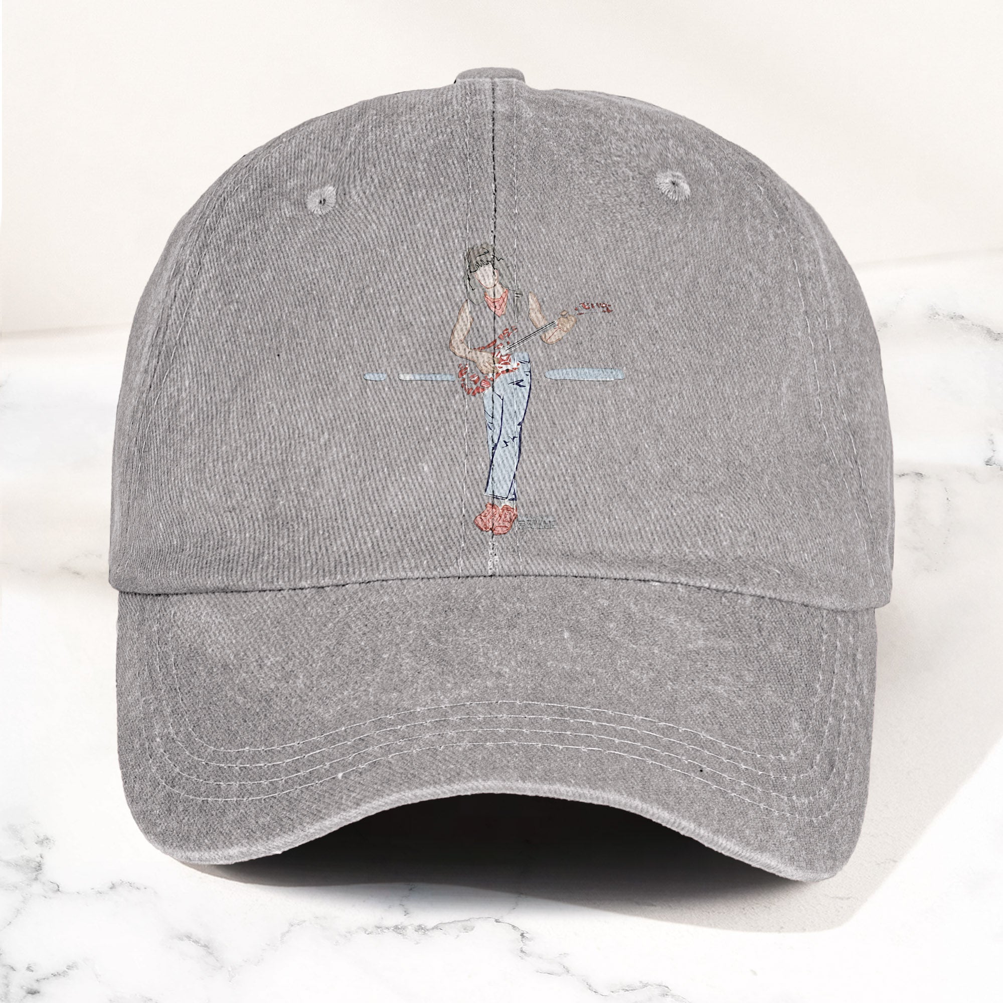 Eddie Van Halen Denim Cap Van Halen Tribute Merch Dad Hat (With Box)