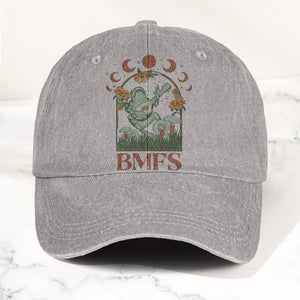 Billy Strings BMFS Frog Mandolin Sunflowers Moon Phase Vintage Graphic Denim Cap Retro Vintage Dad Cap Gift For Dad (With Box)