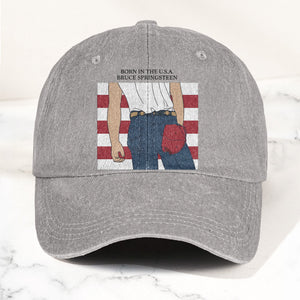 Born in the U.S.A Bruce Springsteen Denim Cap Retro Music Fan Merch Cap Gift For Dad (With Box)
