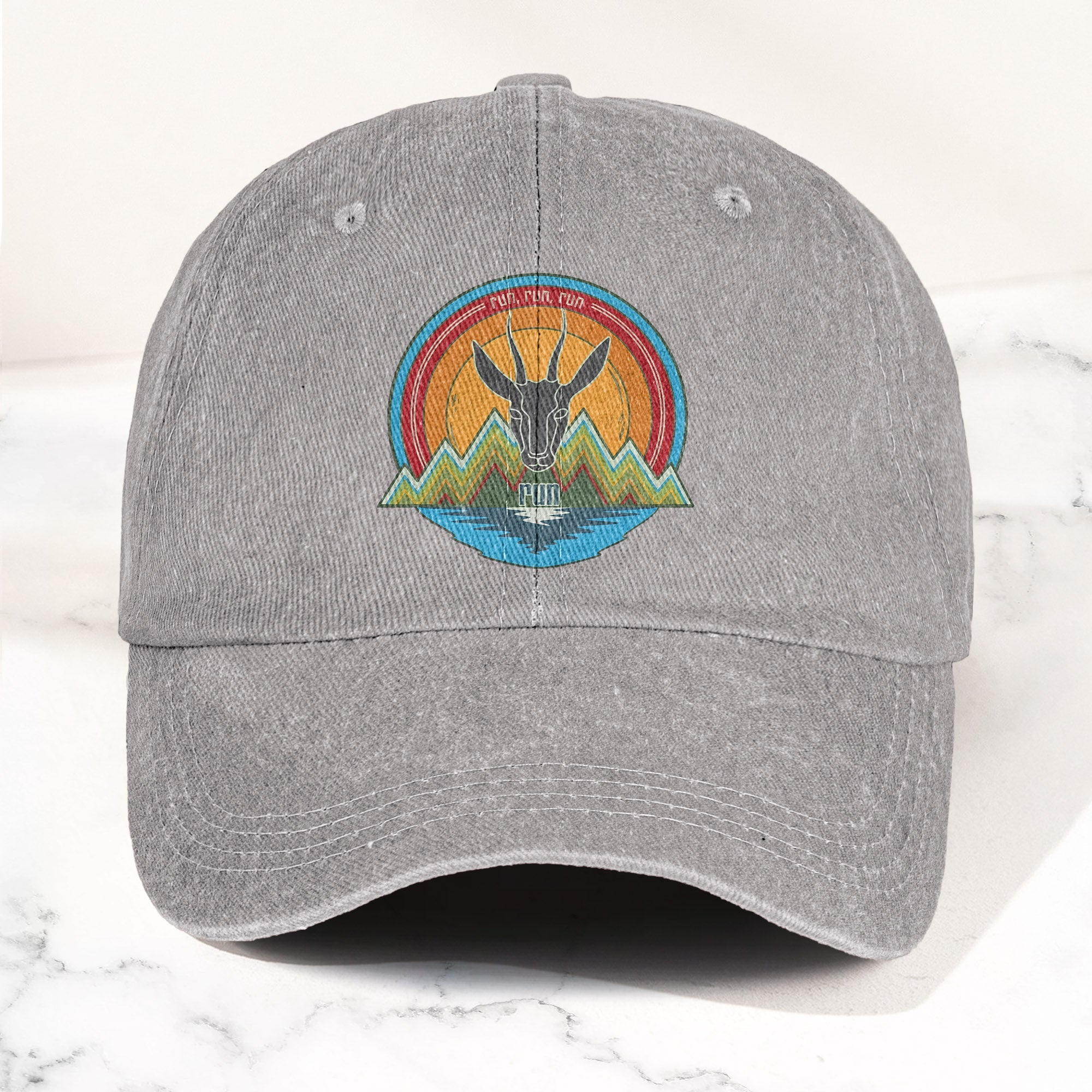 Phish Antelope Run Logo Denim Cap Retro Music Phish Cap Gift For Dad (With Box)