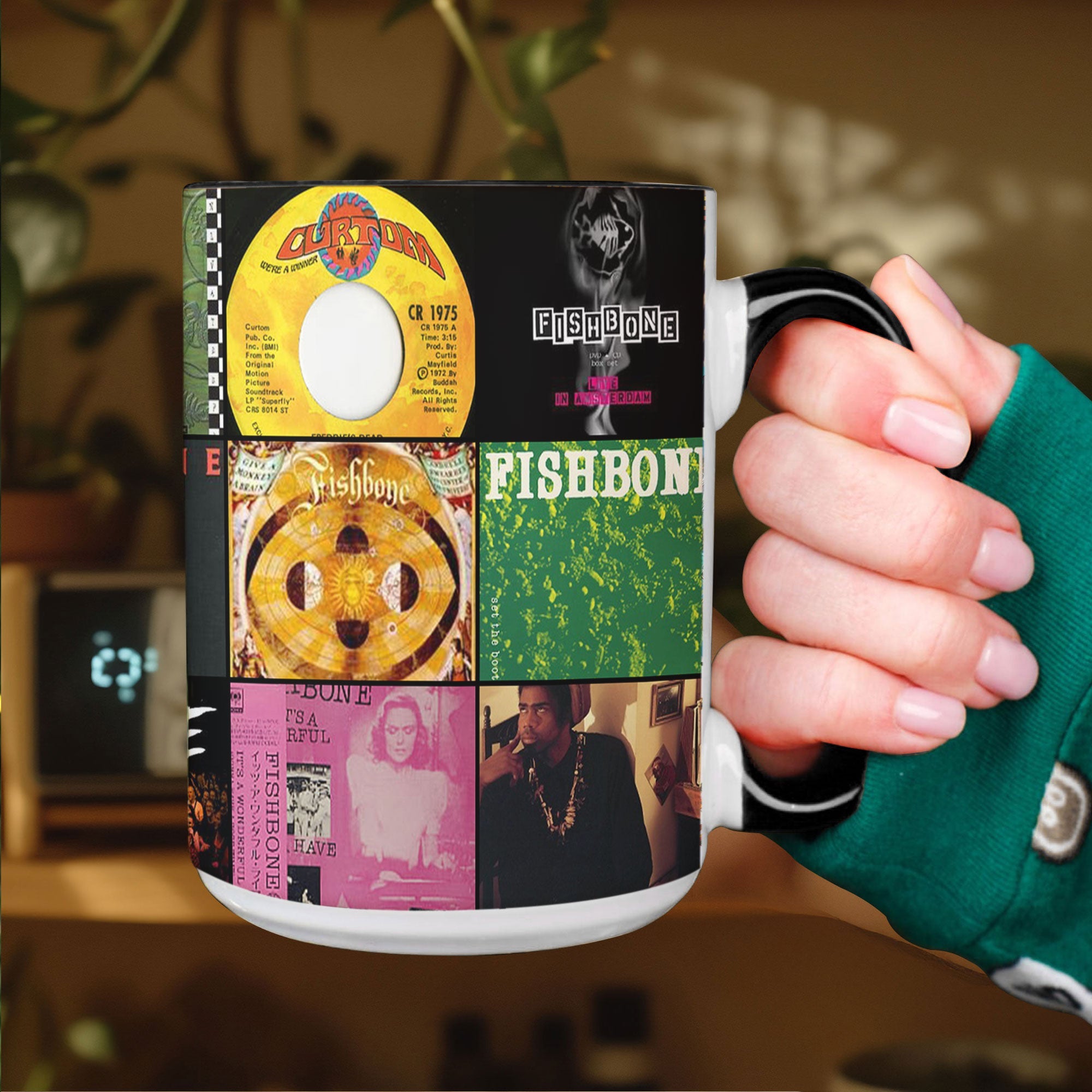 Fishbone Accent Mug Funk-Rock Fusion Album Collage Gift