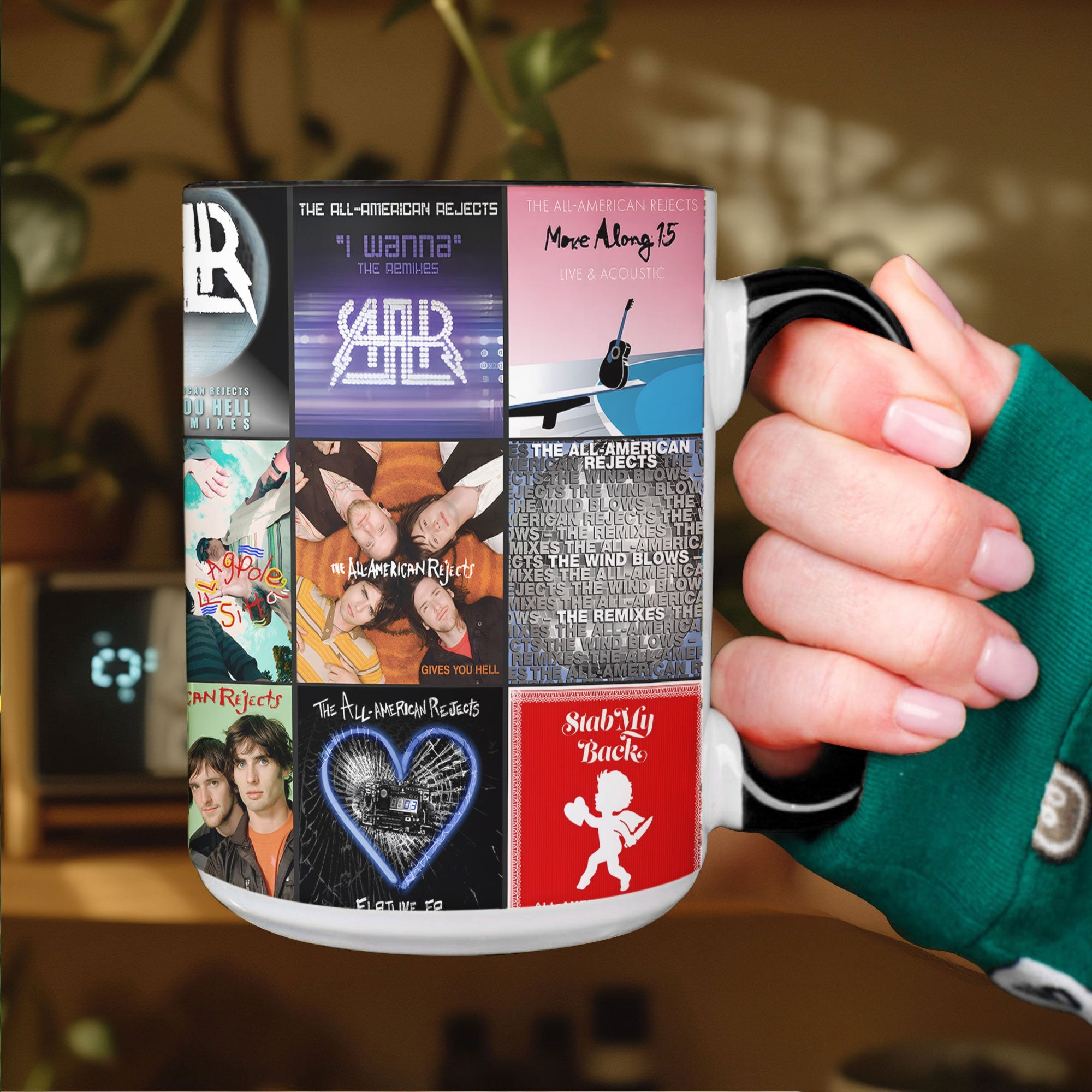 The All-American Rejects Accent Mug Album Cover Collage Gift for Pop-Punk Fans