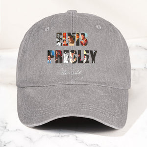 Elvis Presley Denim Dad Cap Iconic Album Collage Design ( With BOX)
