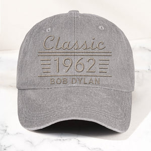 Bob Dylan Classic 1962 Est Folk Rock Music Merch Denim Cap Retro Vintage Dad Cap Gift For Dad (With Box)
