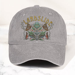 Fleetwood Mac Landslide Stevie Nicks Butterfly Floral Lyrics Music Merch Denim Cap Retro Vintage Dad Cap Gift For Dad (With Box)