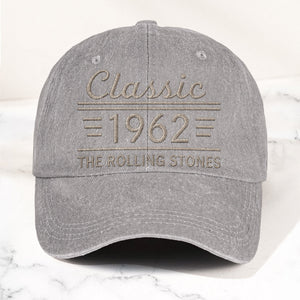 The Rolling Stones Classic 1962 Est Rock And Roll Band Music Merch Denim Cap Retro Vintage Dad Cap Gift For Dad (With Box)
